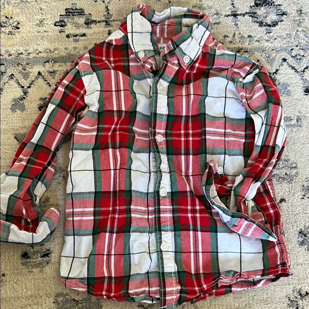 Plaid Button-Up Shirt